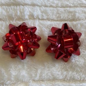 Betsey Johnson gift bow ribbon earrings